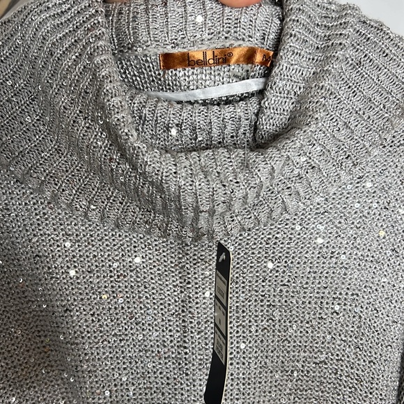 NEW Belldini Cowl-neck Sequin Sweater NWT - Picture 6 of 6